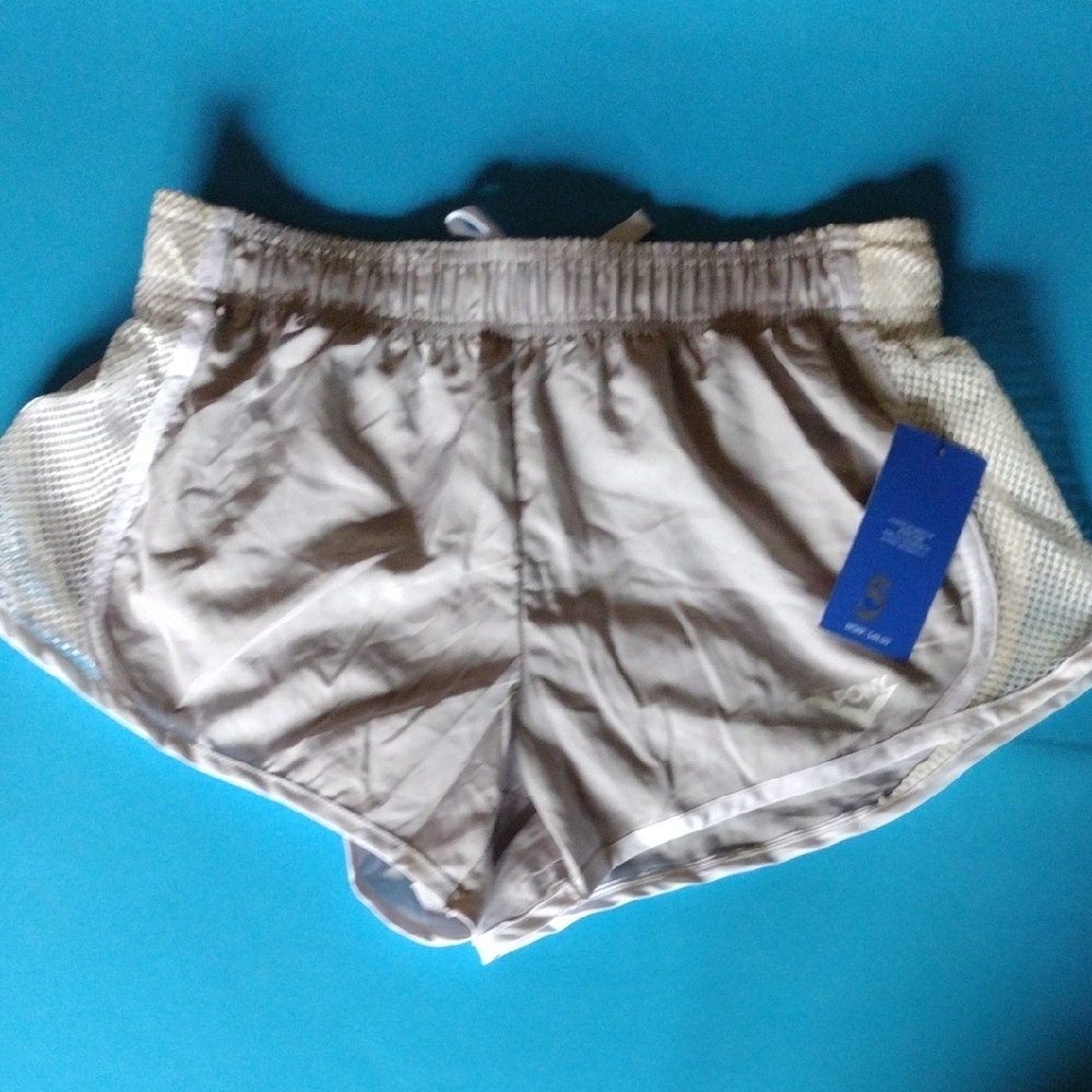 Pony Silver Gray Athletic Shorts with Elastic Waistband